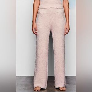 SKIMS Pink Fuzzy Track Pants